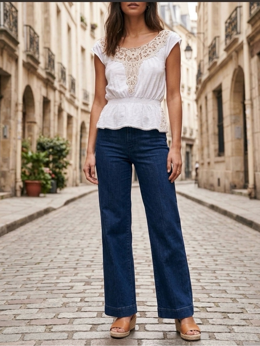Anthropologie Crochet White Deletta Blouse